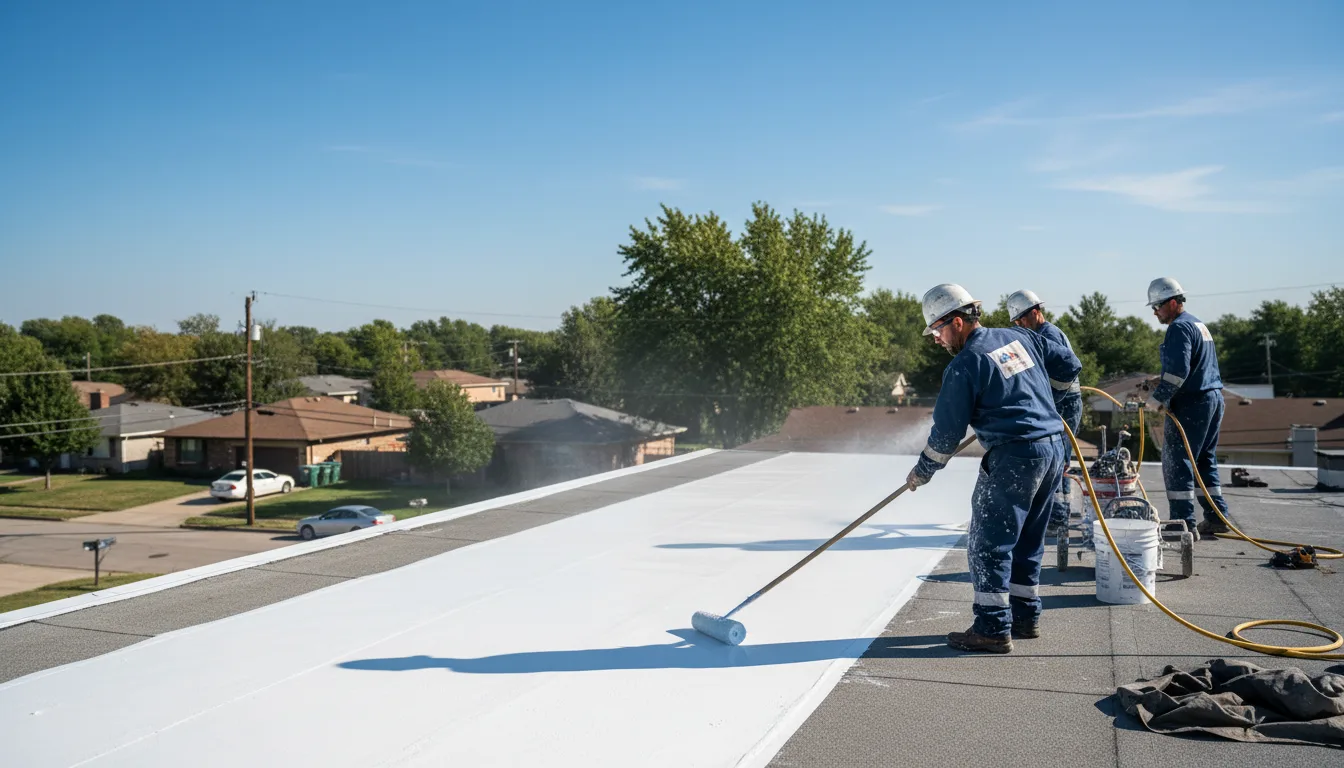Commercial roof coating in Edroy, TX near me